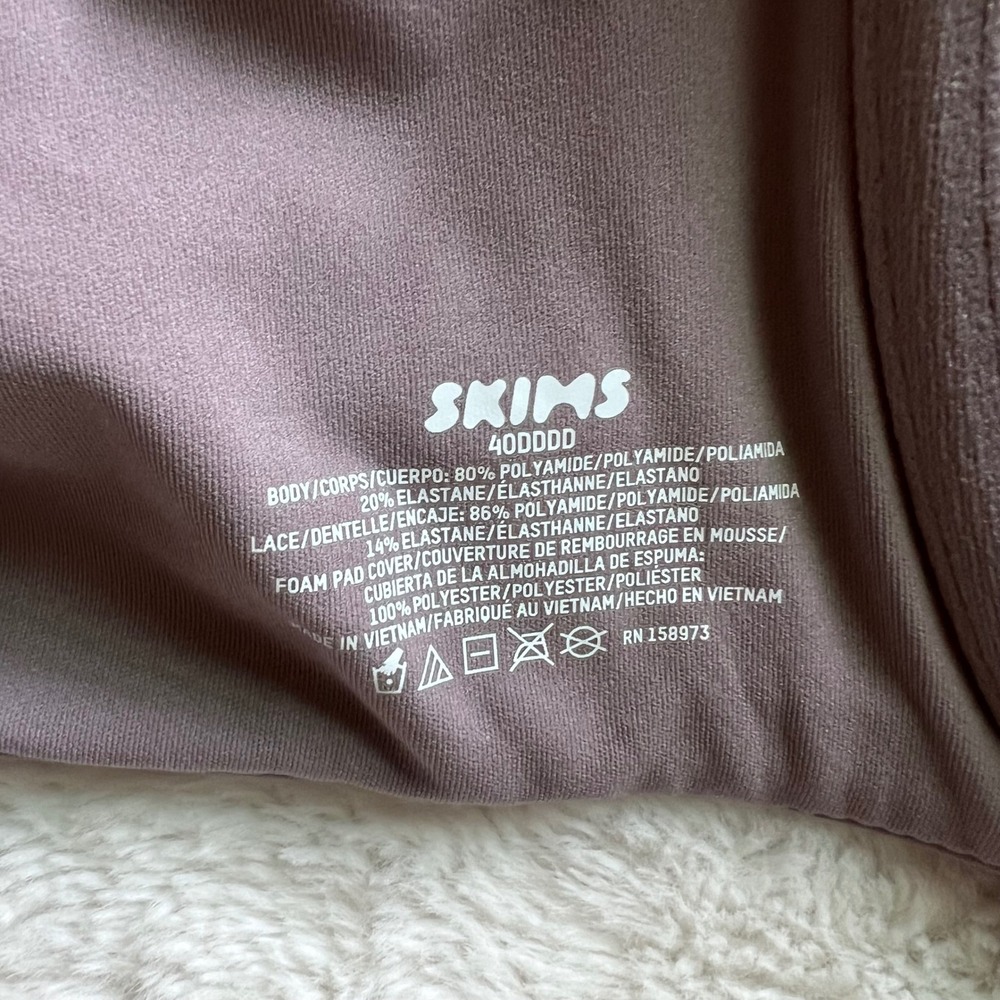 Skims Fits Everybody Lace T-Shirt Bra Zinc Multi BA-TSH-4668 Womens 40DDDD NEW - Picture 8 of 10